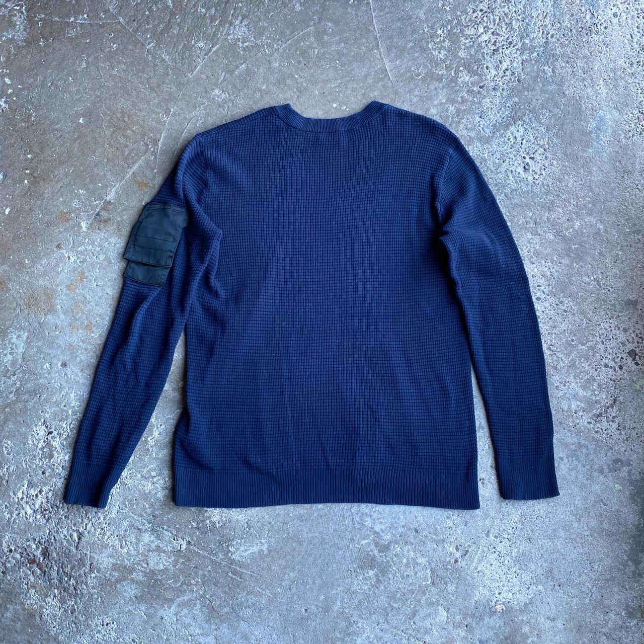 Navy Diesel Cotton Textured Jumper - L