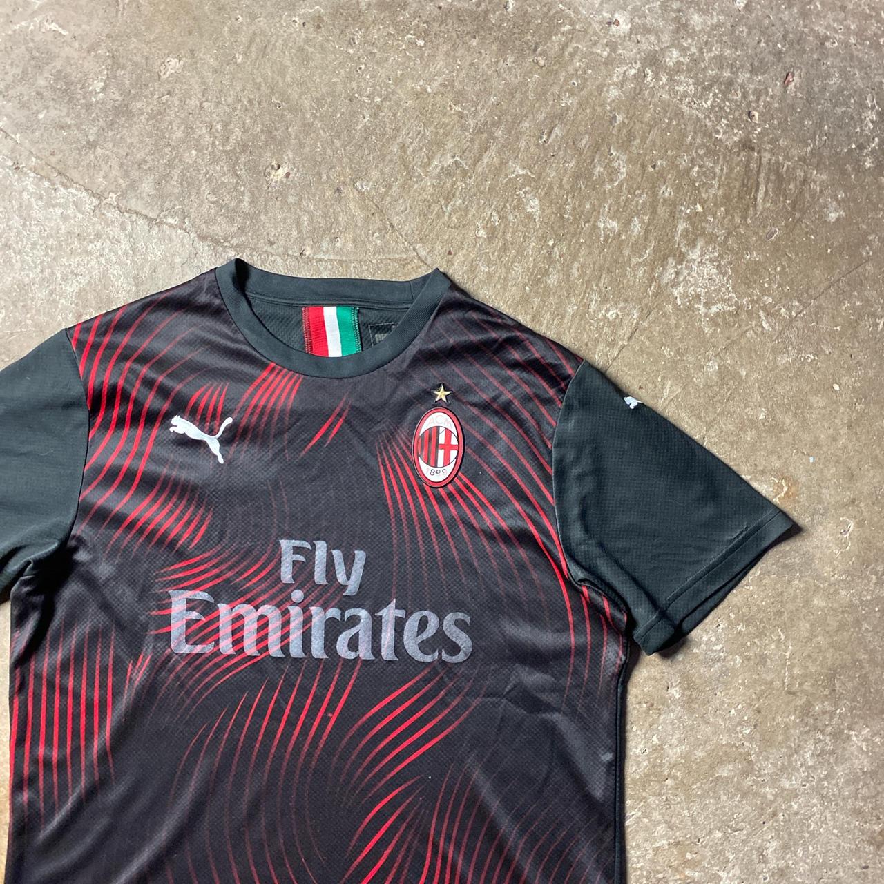 Black AC Milan 2019/20 Puma Football Shirt - L