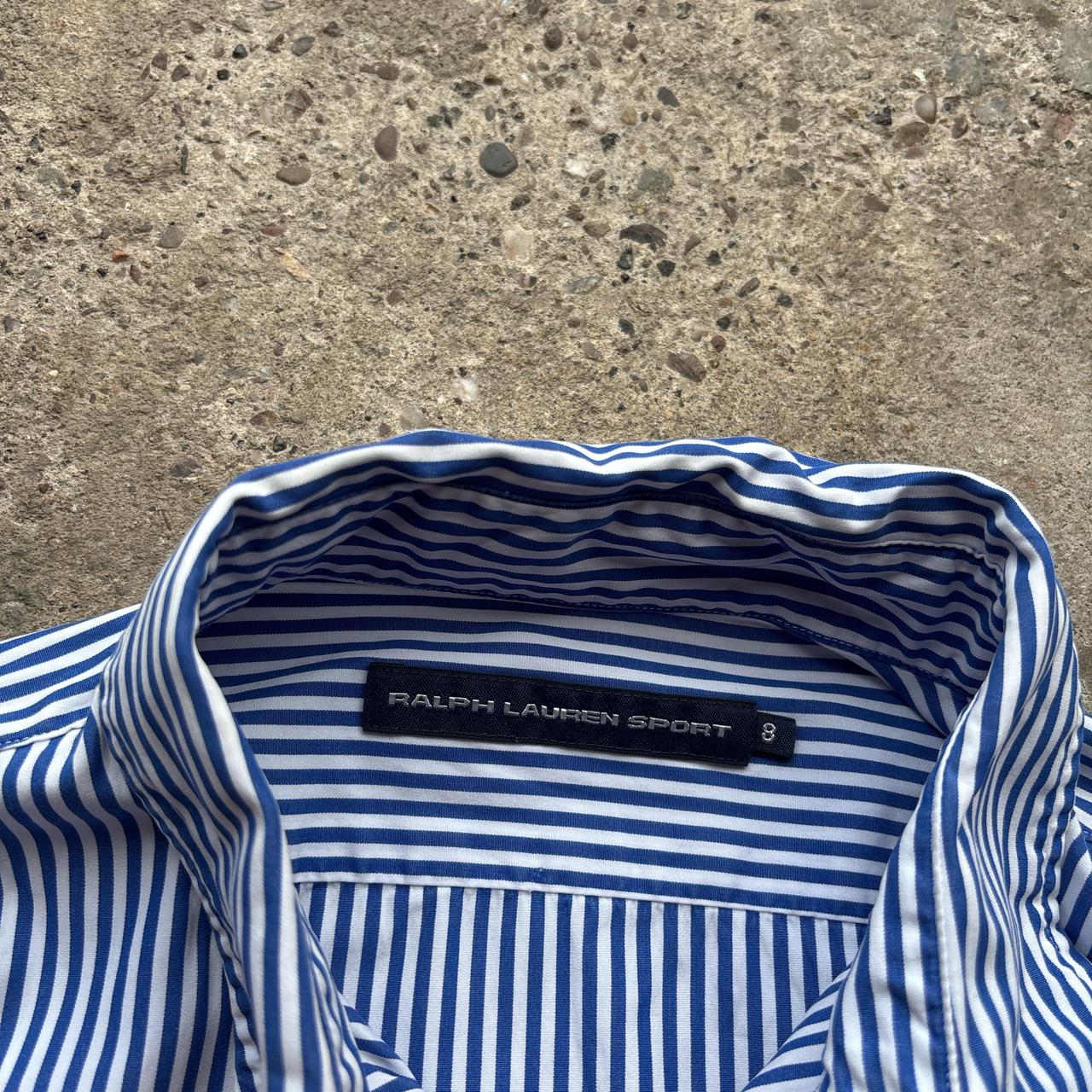 Blue and white striped Ralph Lauren Sport Shirt - size 8