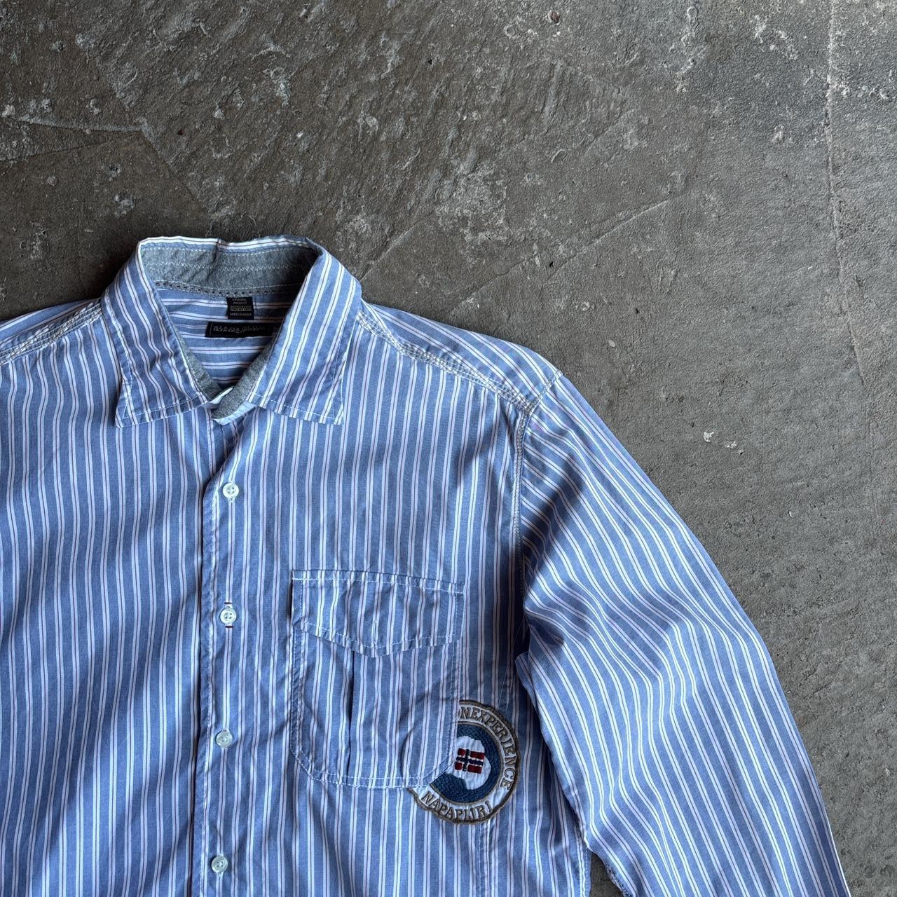 Blue & White Napapijri Long-Sleeve Shirt
