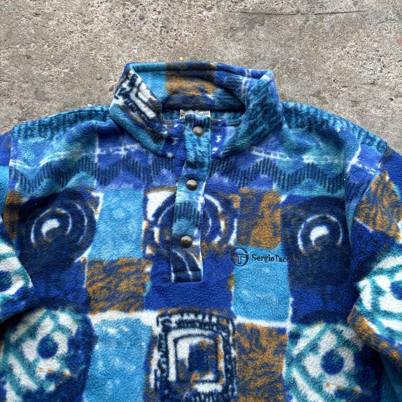 Vintage Blue Sergio Tacchini crazy fleece