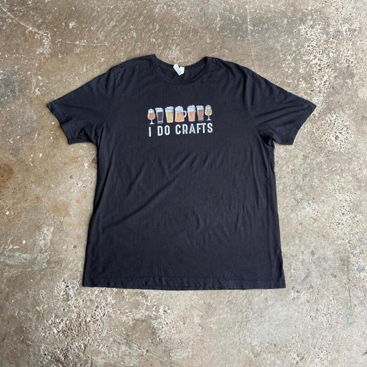 Black ‘I Do Crafts’ Graphic Beer T-Shirt - 2XL