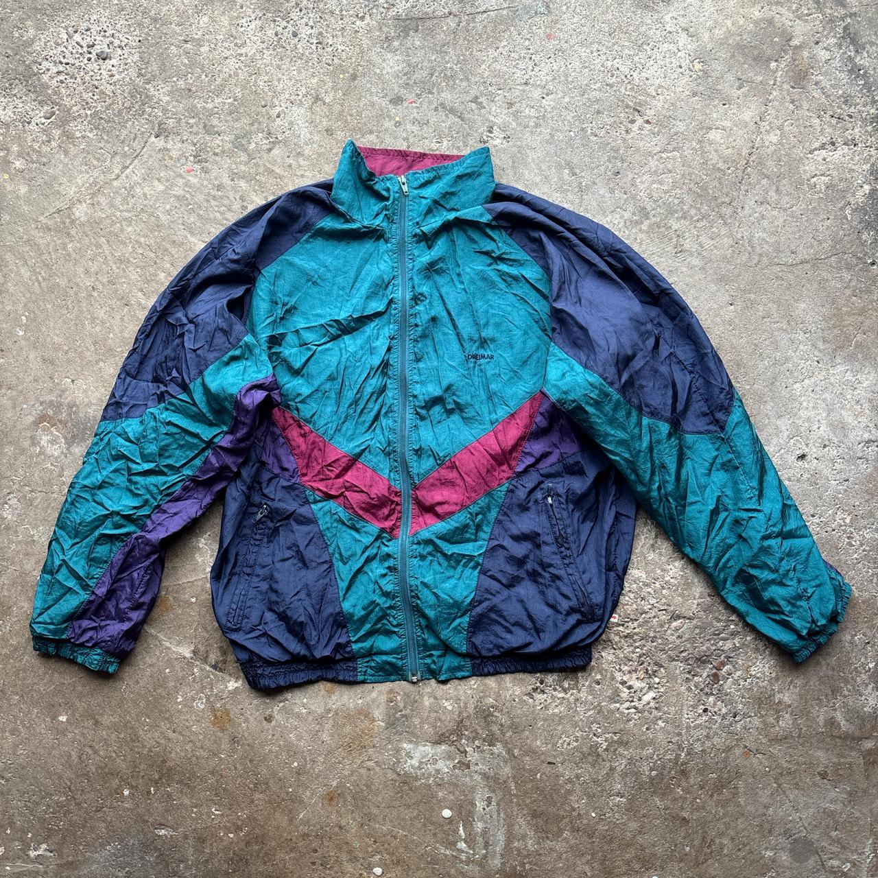 Vintage Green and navy Dreimar track jacket