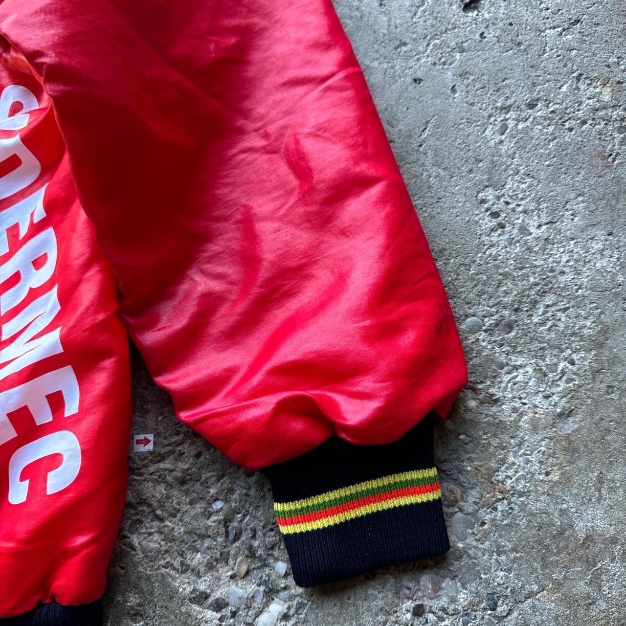 Rare and vintage Italian cycling jacket with various Italian sponsors