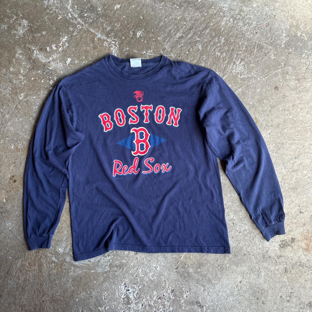 Navy MLB Boston Red Sox long-sleeve top