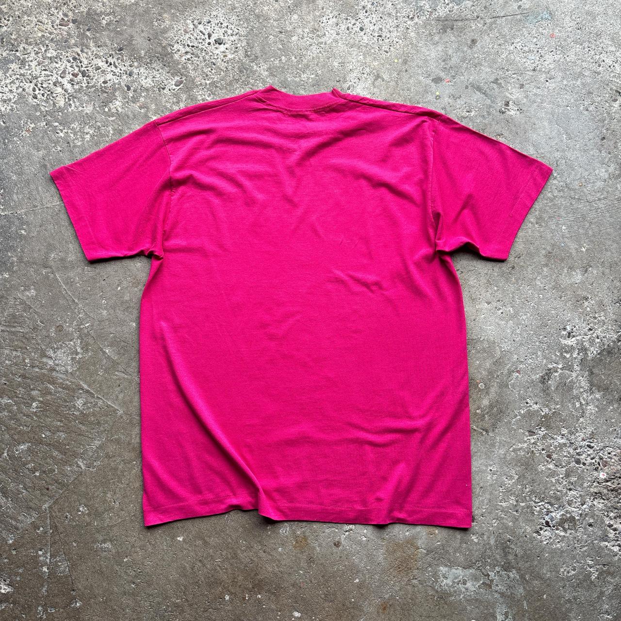 90s pink single stitch graphic tee - XL
