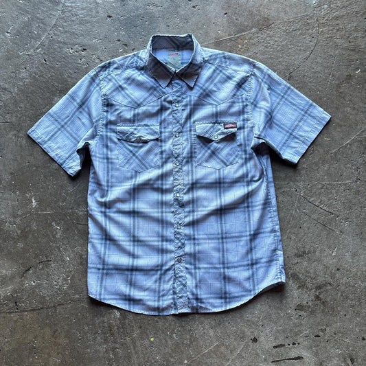 Grey chequered Dickies Western Shirt - L