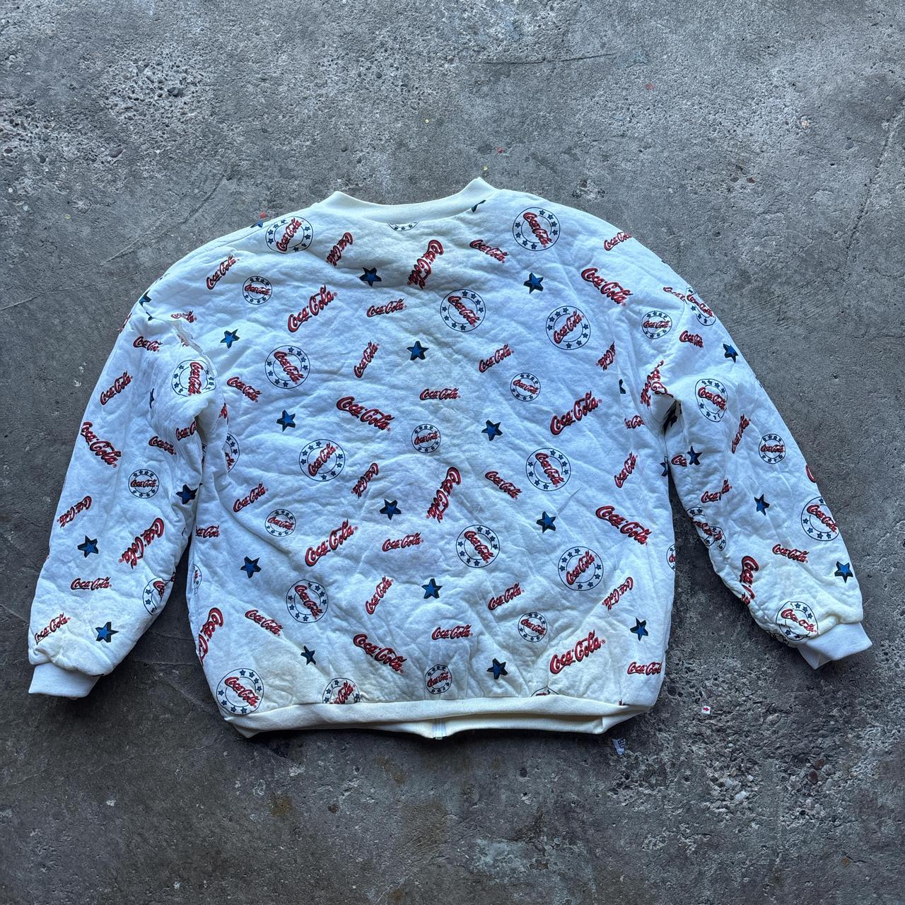 Reversible Coca-Cola bomber jacket in white