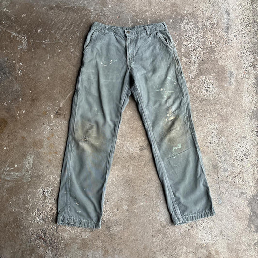 Faded Green Carhartt Workwear Trousers - W34