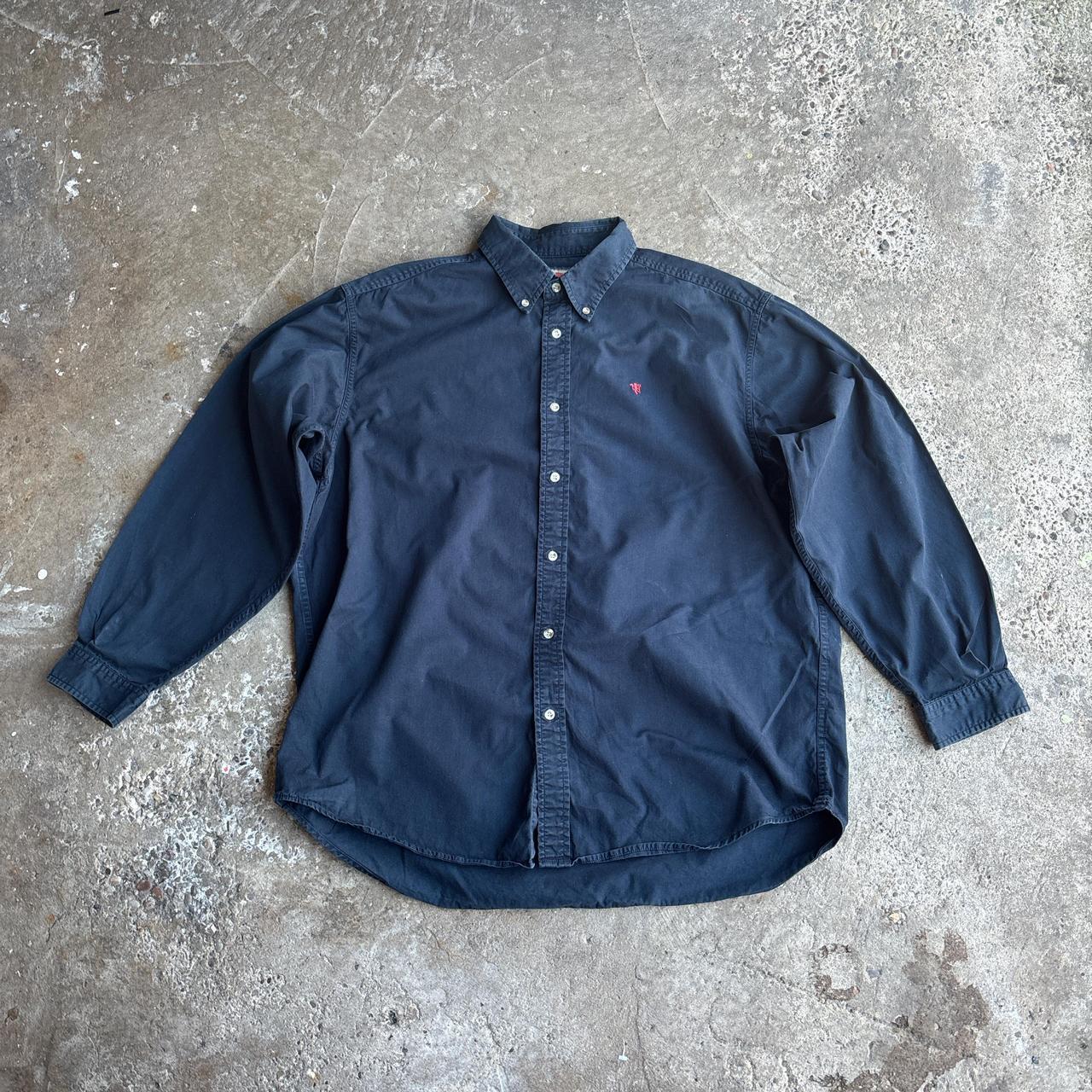 Navy Manchester United Smart Long Sleeve Shirt