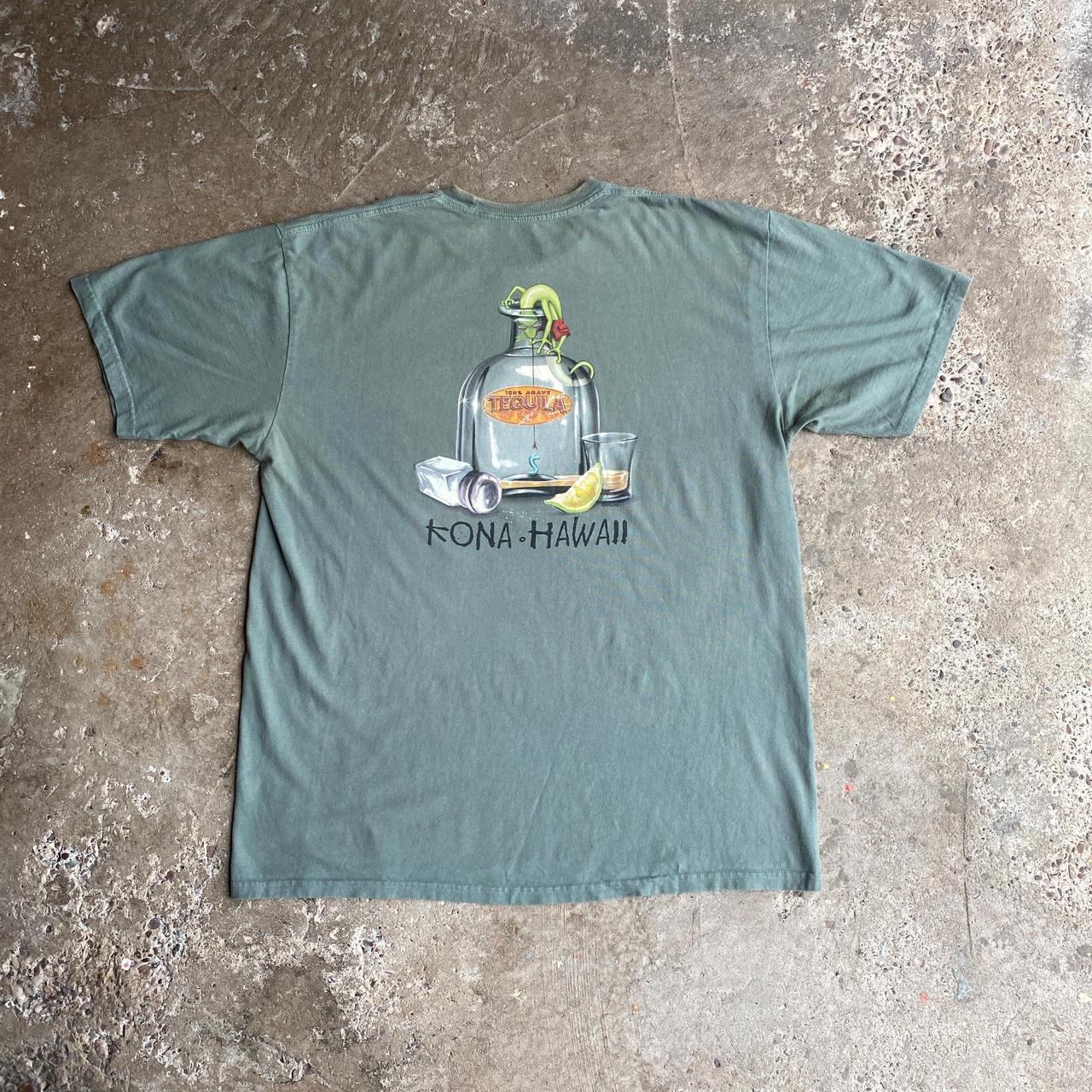 Washed Green Graphic Hawaii Tequila T-Shirt - L