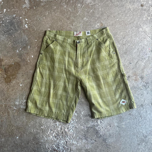 Green Checkered Hot Buttered Carpenter Shorts