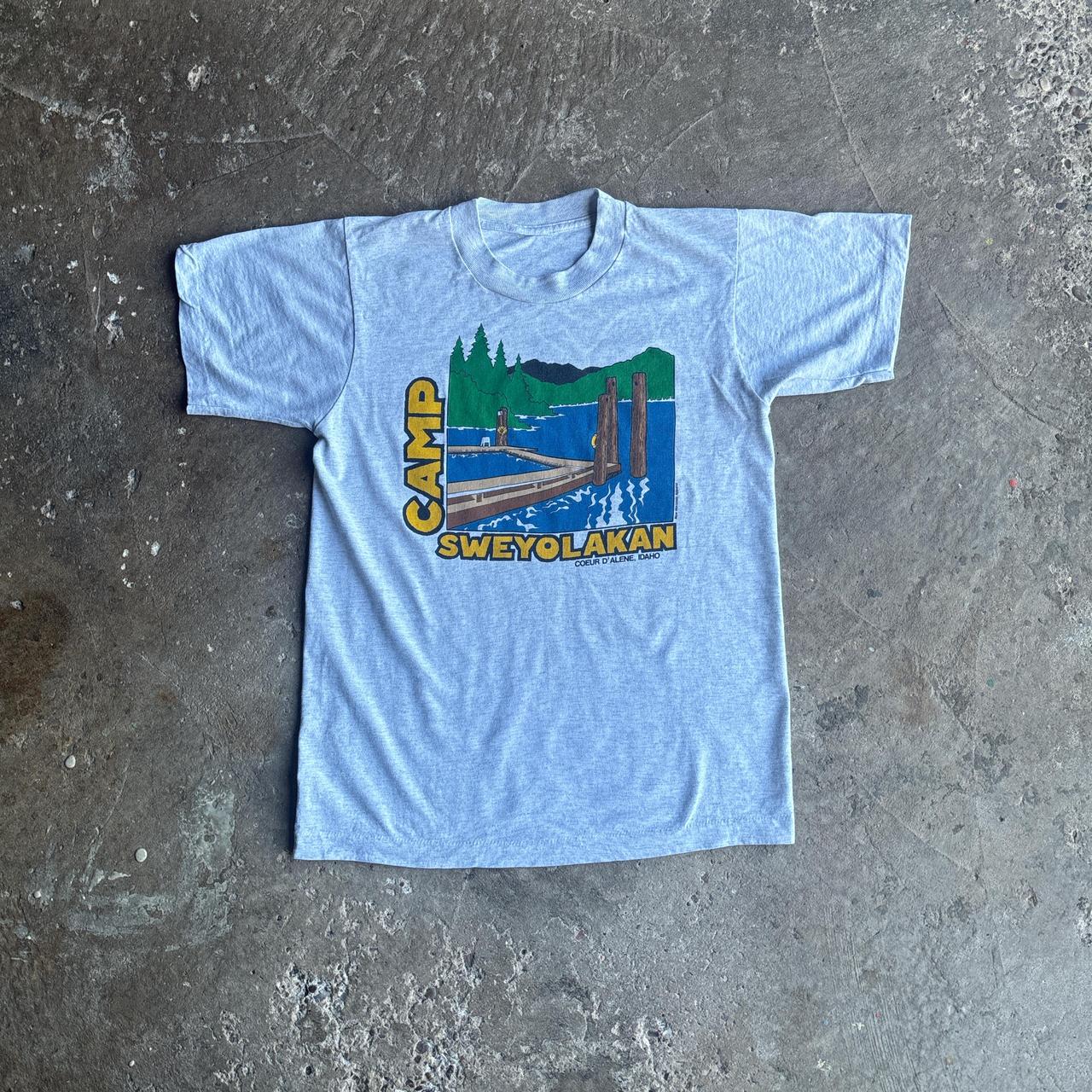 Grey Single Stitch Graphic T-Shirt - S