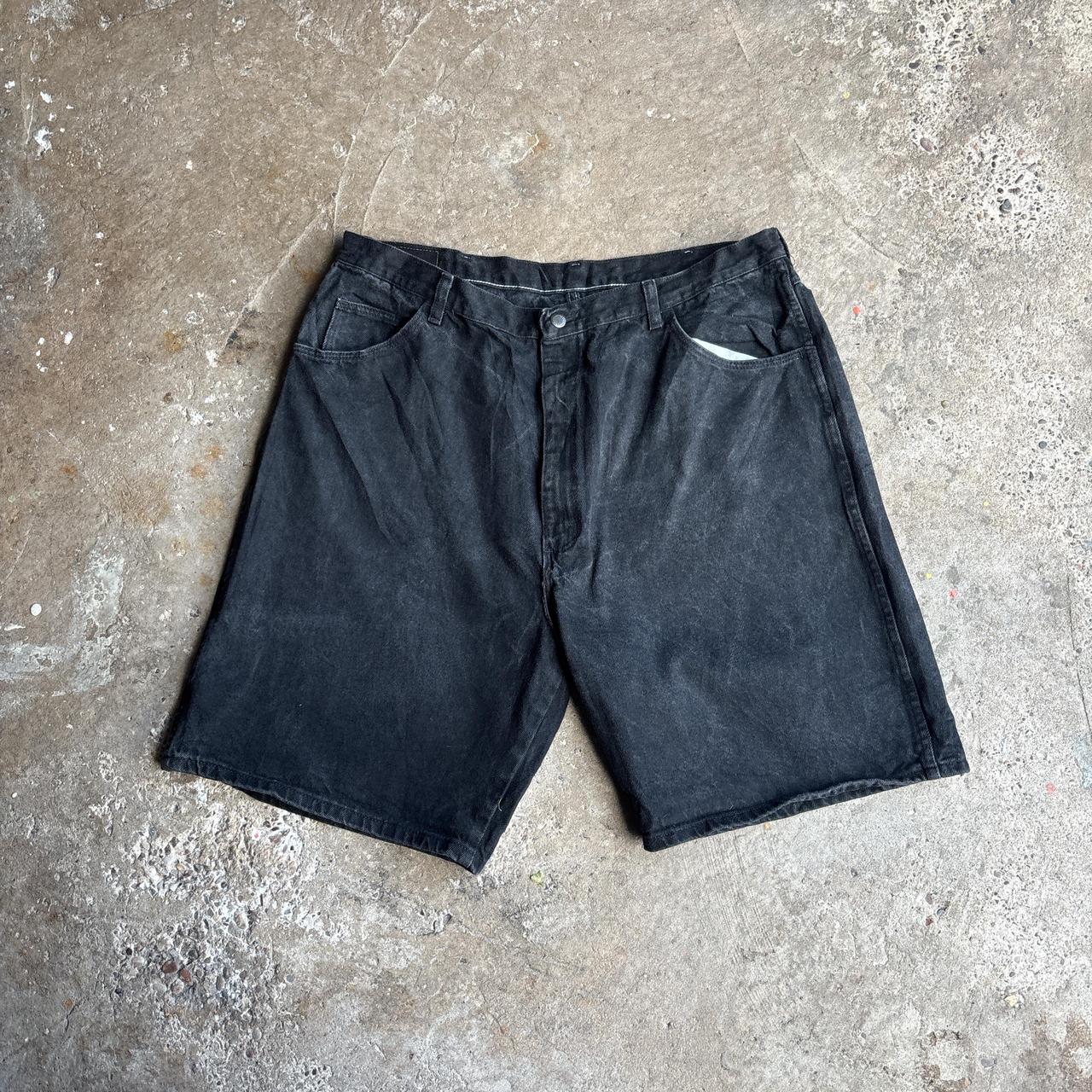Black Wrangler Denim Jean Shorts