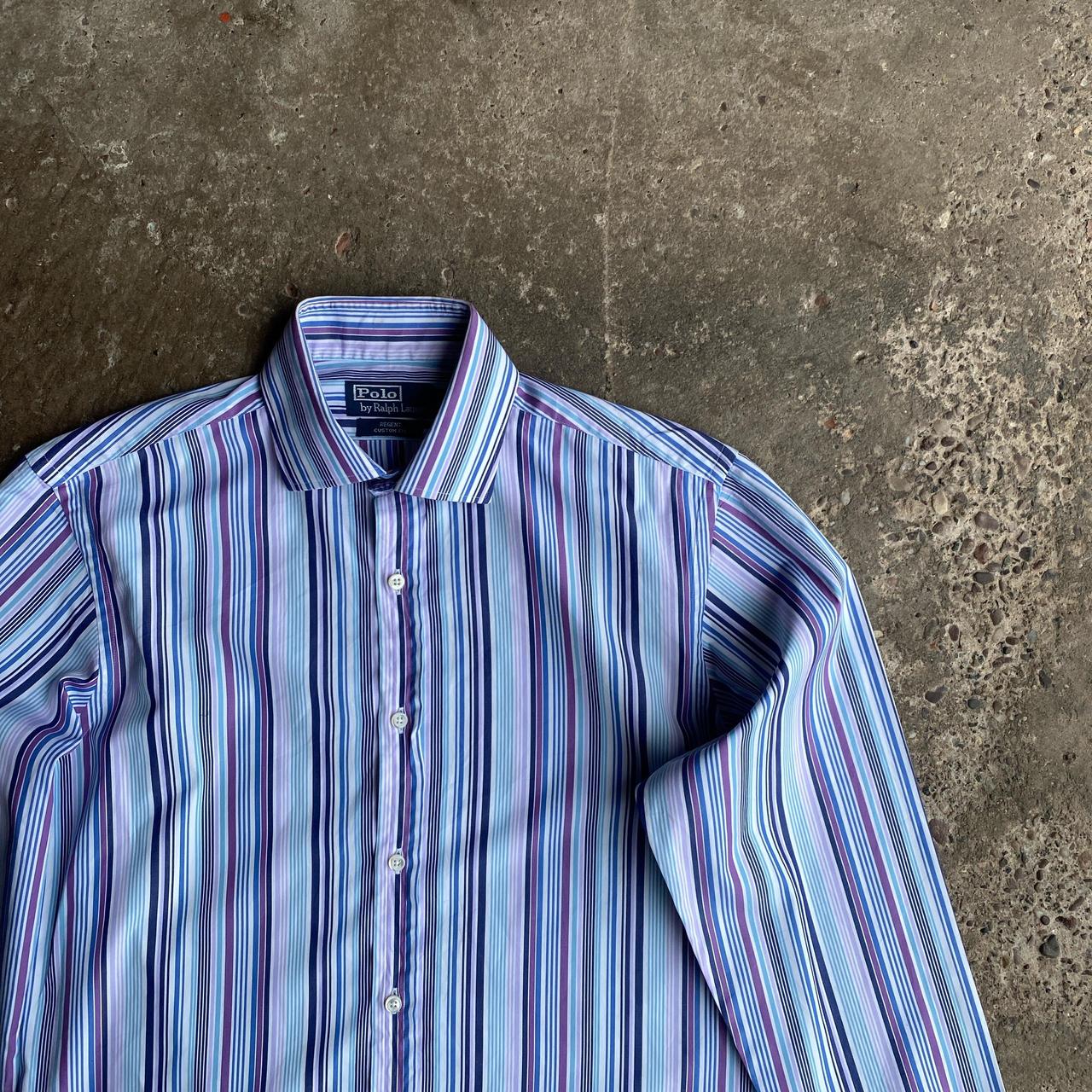 Multi-Colored Purple Striped Polo Ralph Lauren Shirt - L
