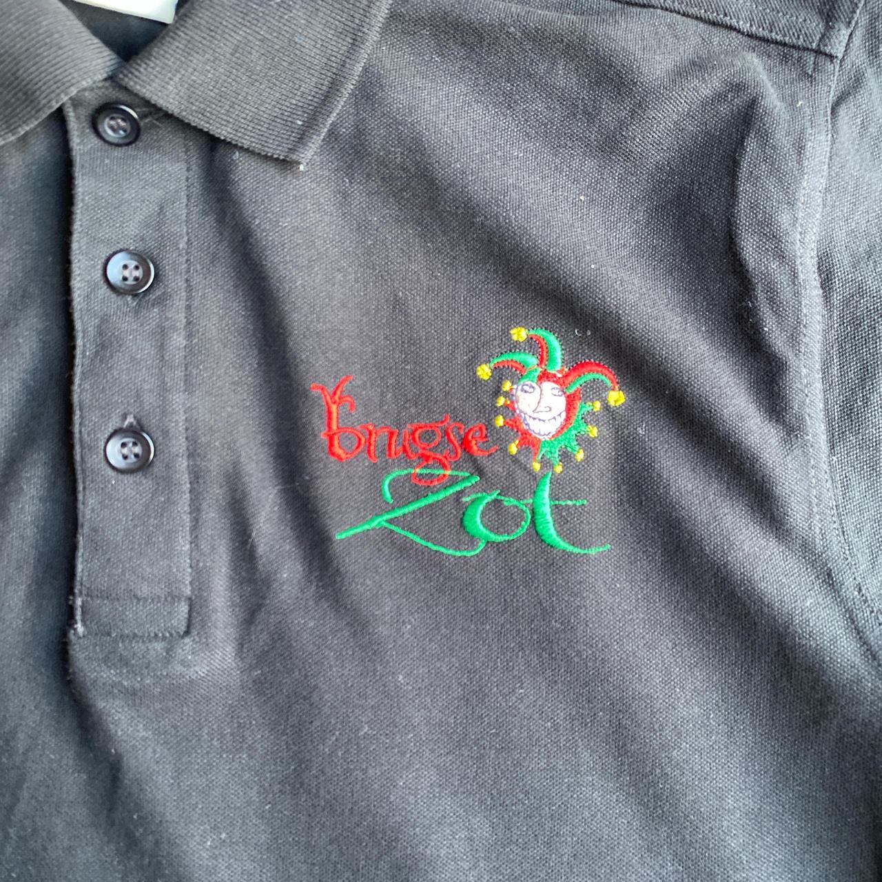 Black Brugse Zot Embroidered Polo Shirt