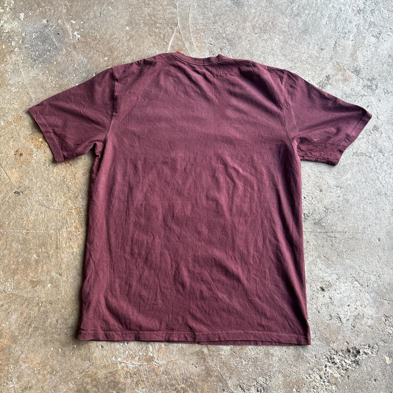Burgundy Carhartt Single Pocket T-Shirt