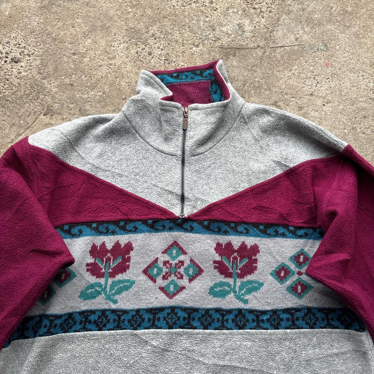 Grey and burgundy Polarite x Walking by Silvy fleece