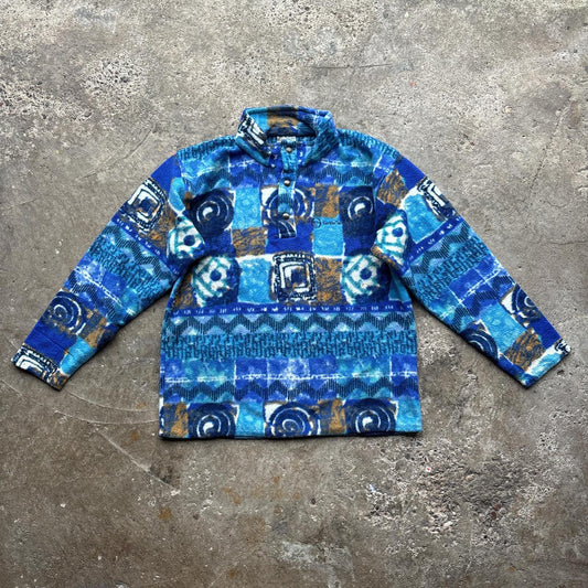 Vintage Blue Sergio Tacchini crazy fleece