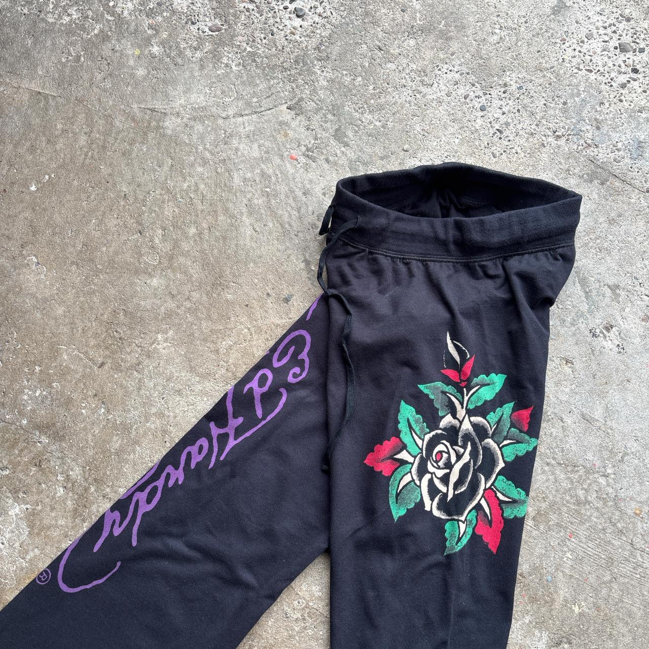 Black Ed Hardy flared sweatpants - XS