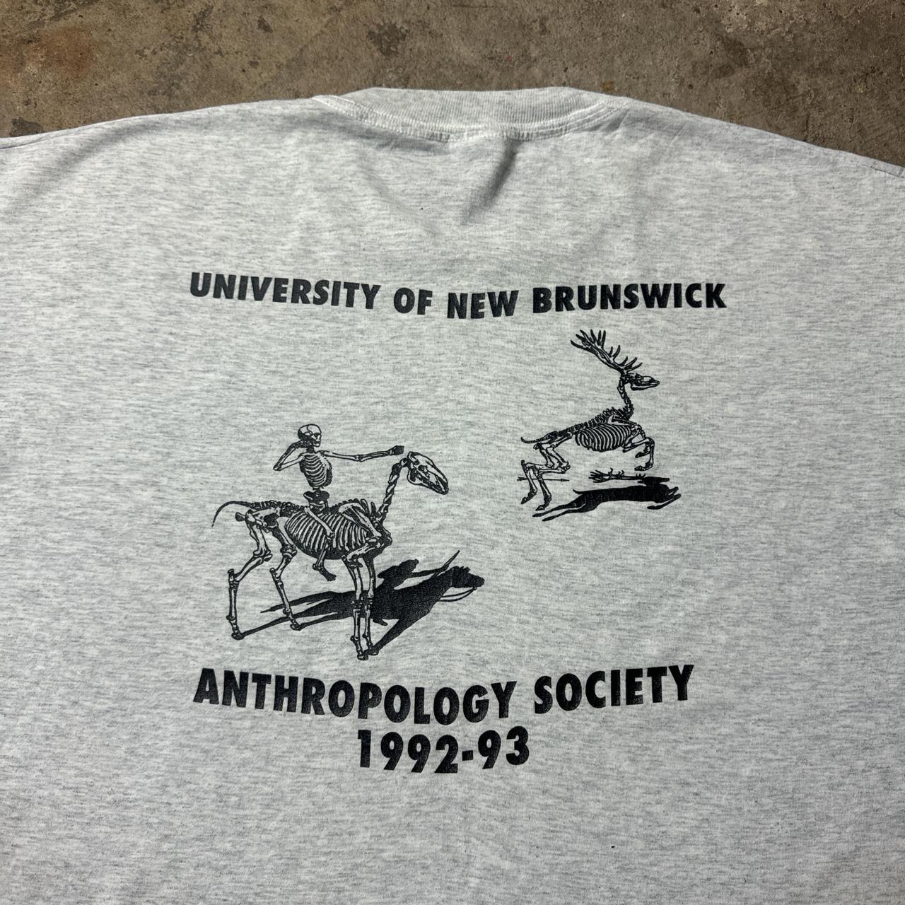 90s Grey graphic tee with Anthropology prints