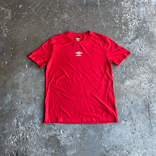Red Umbro Logo Design T-Shirt - S