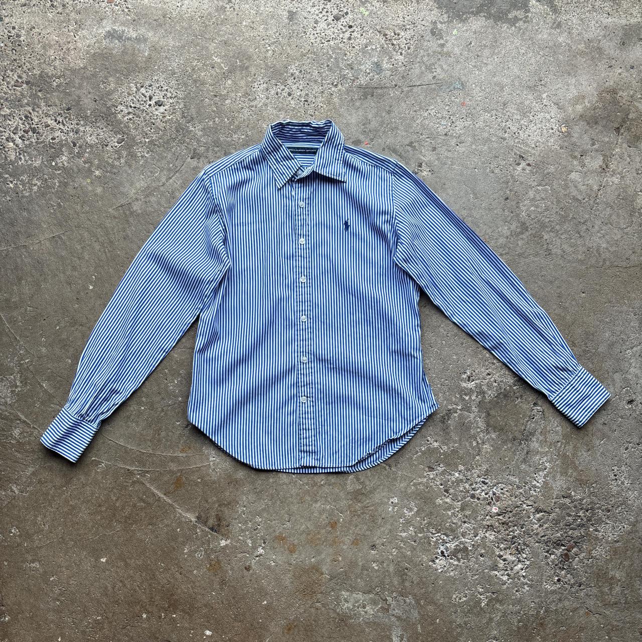Blue and white striped Ralph Lauren Sport Shirt - size 8