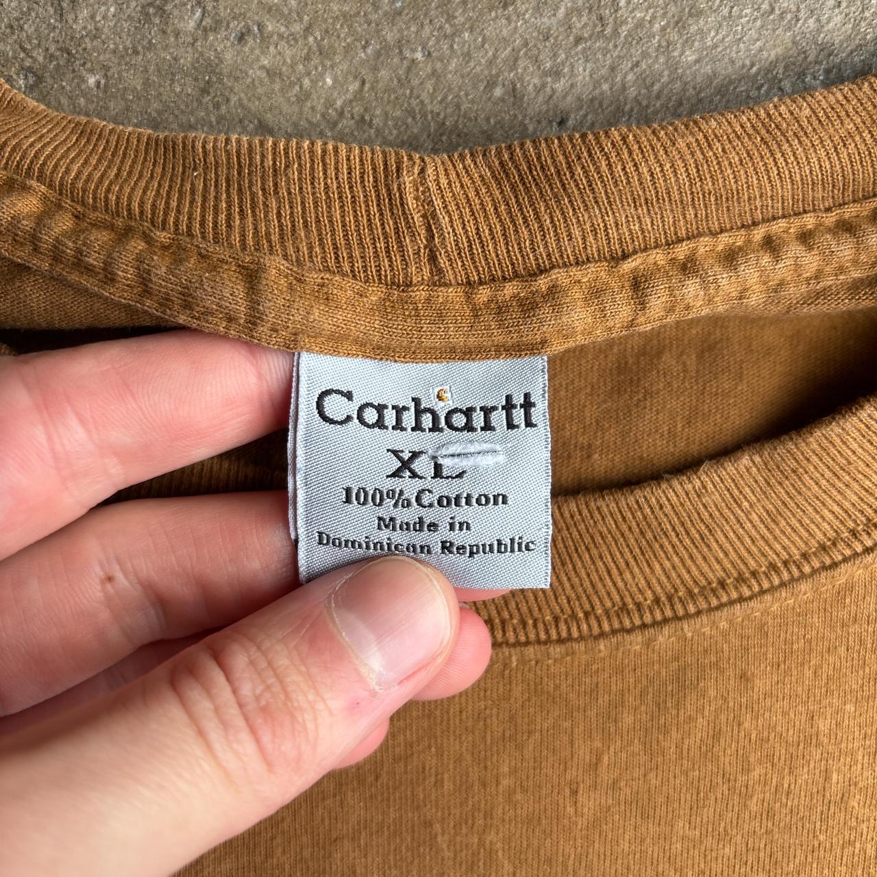 Brown Carhartt Logo Graphic T-Shirt -  XL