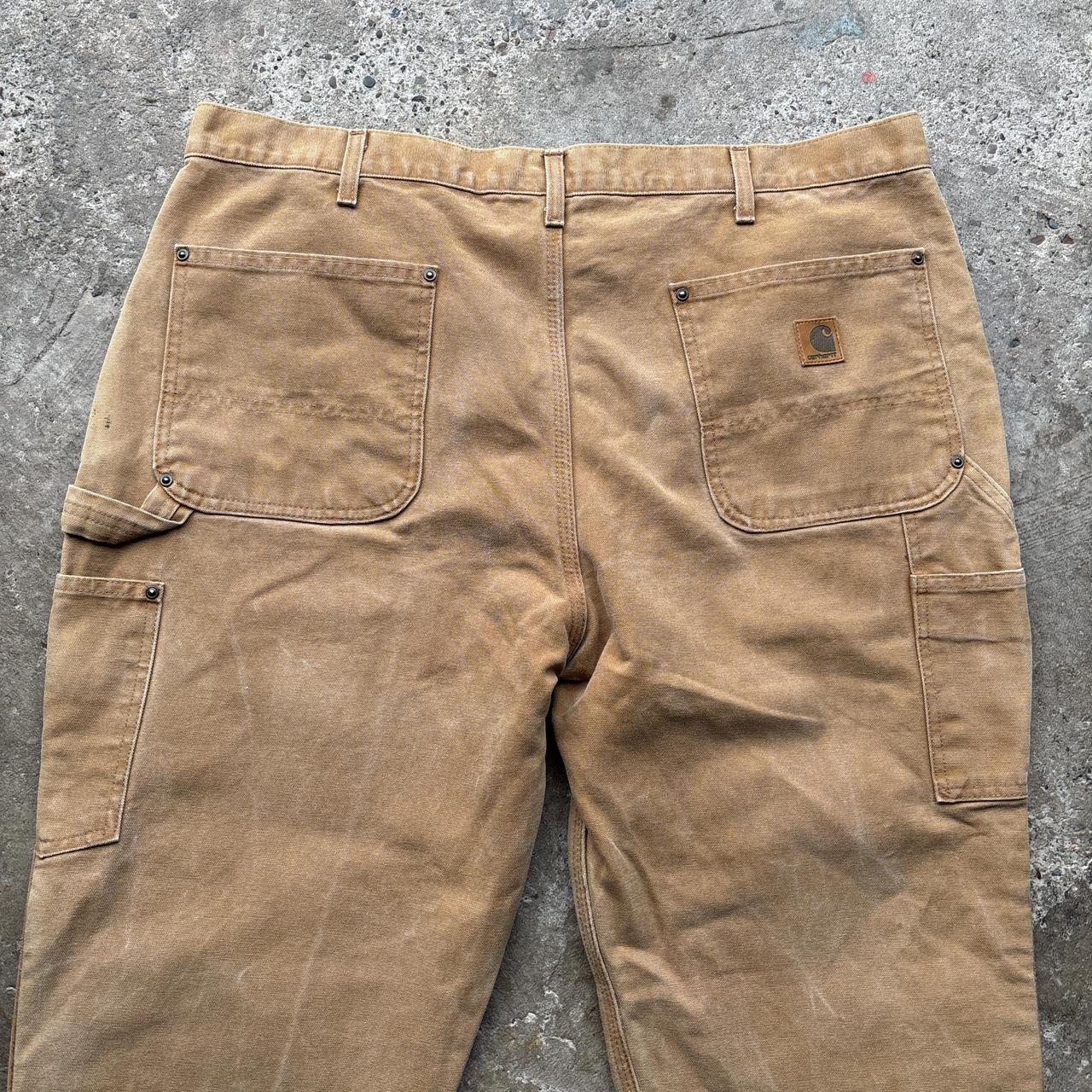 00s Tan Carhartt double-knee carpenter pants - W40