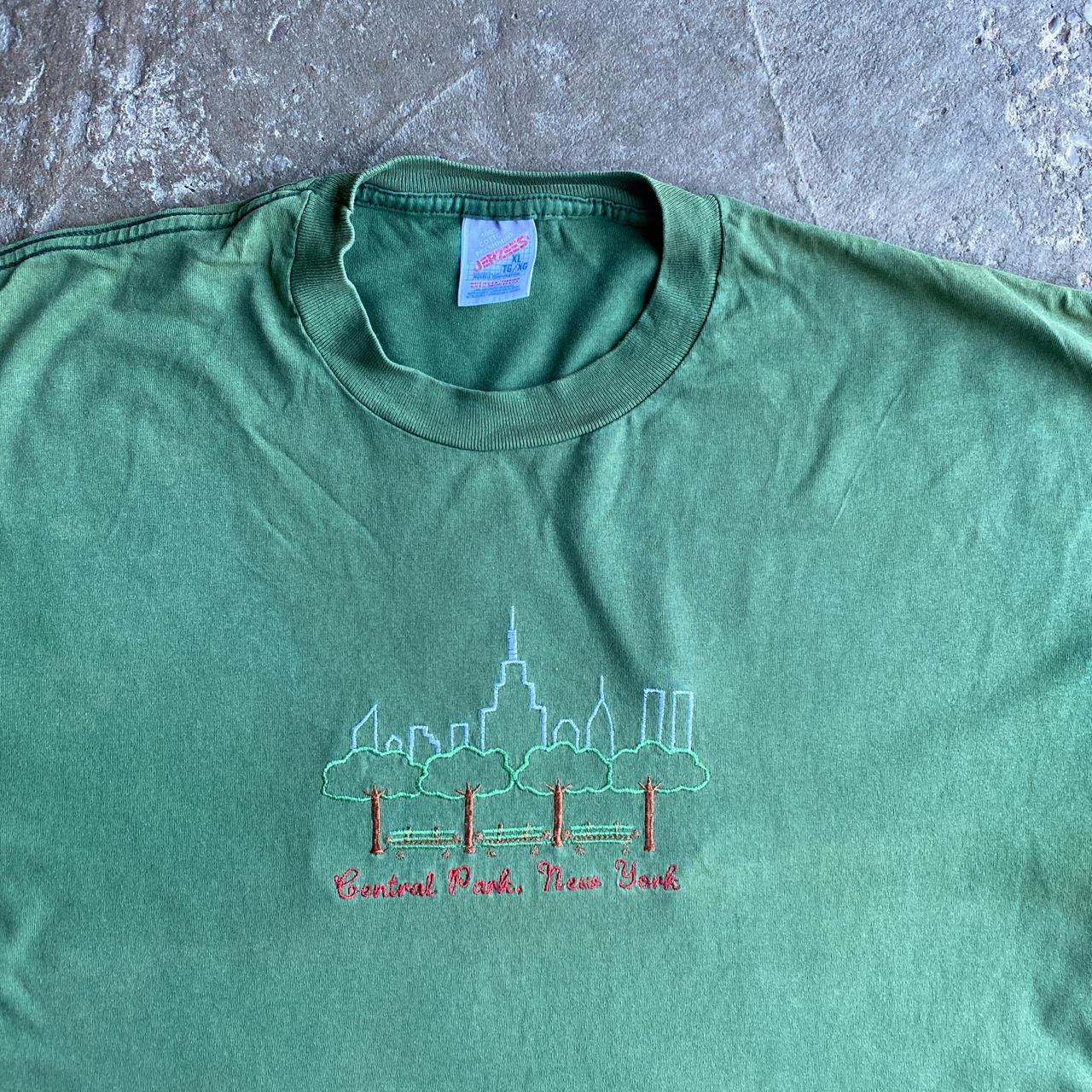 Green Embroidered Central Park T-Shirt - XL