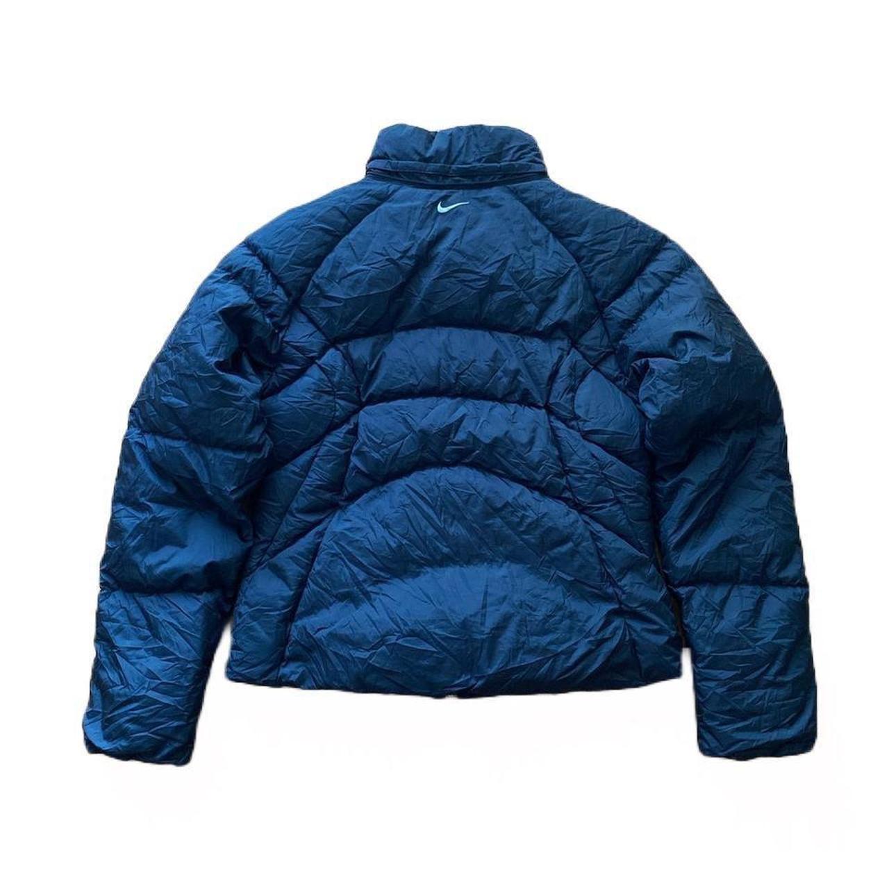 Women’s 00s black Nike puffer jacket with white embroidered logos