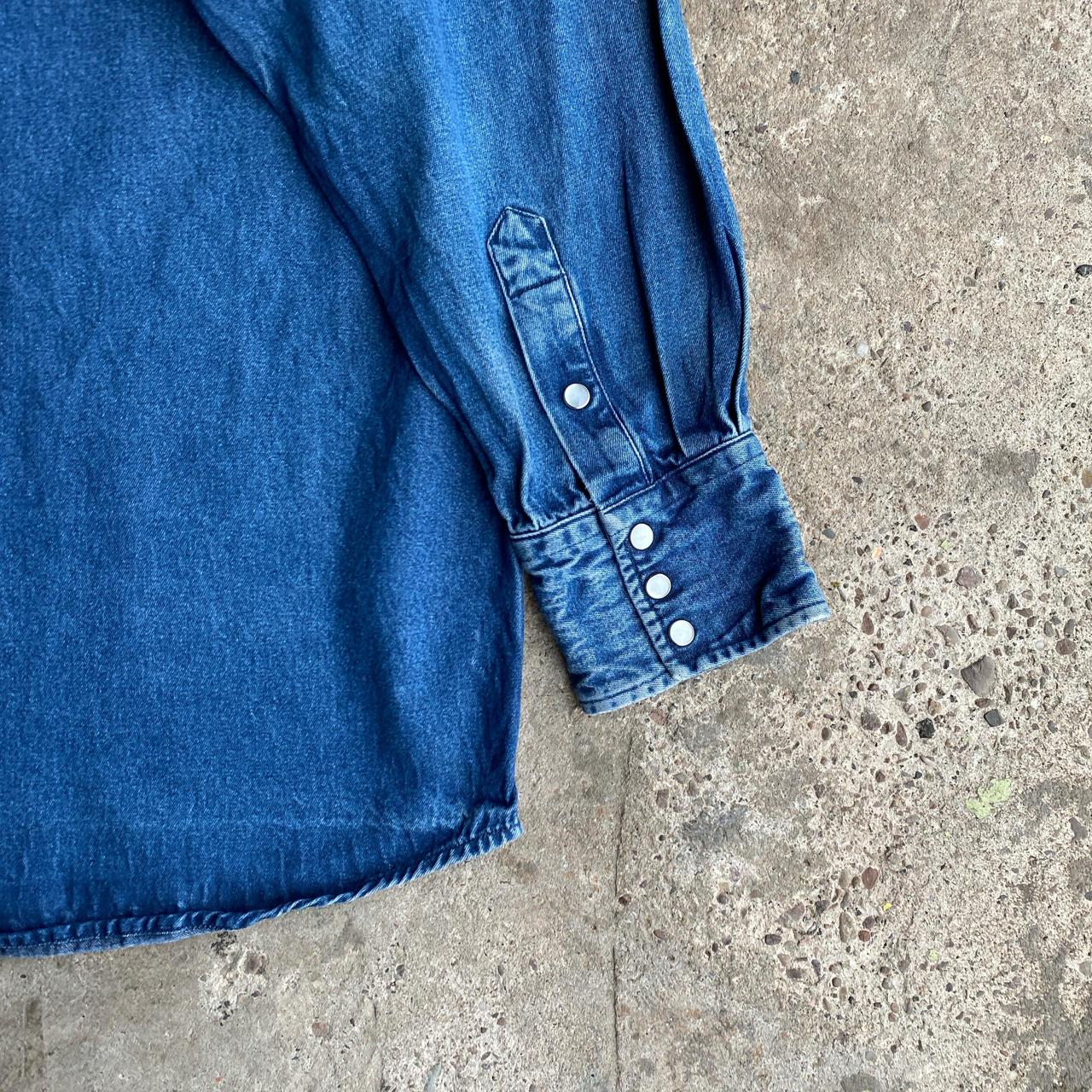 Blue Denim Carhartt Long-Sleeve Shirt - XL