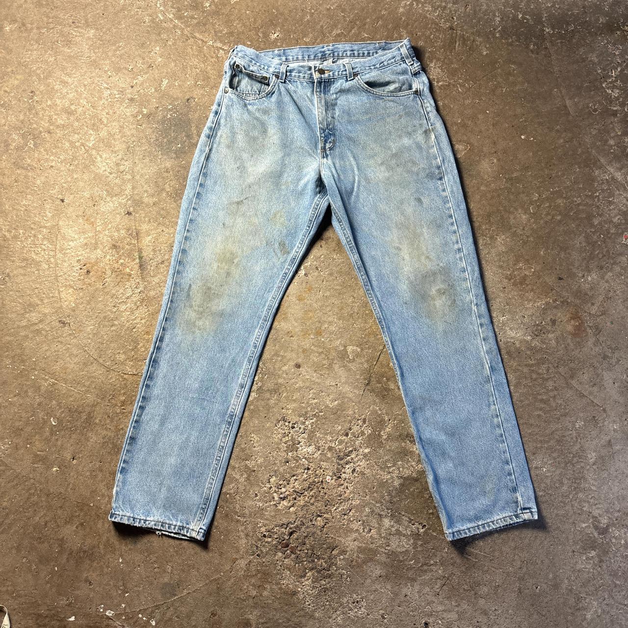 Blue Distressed Carhartt Jeans - W34
