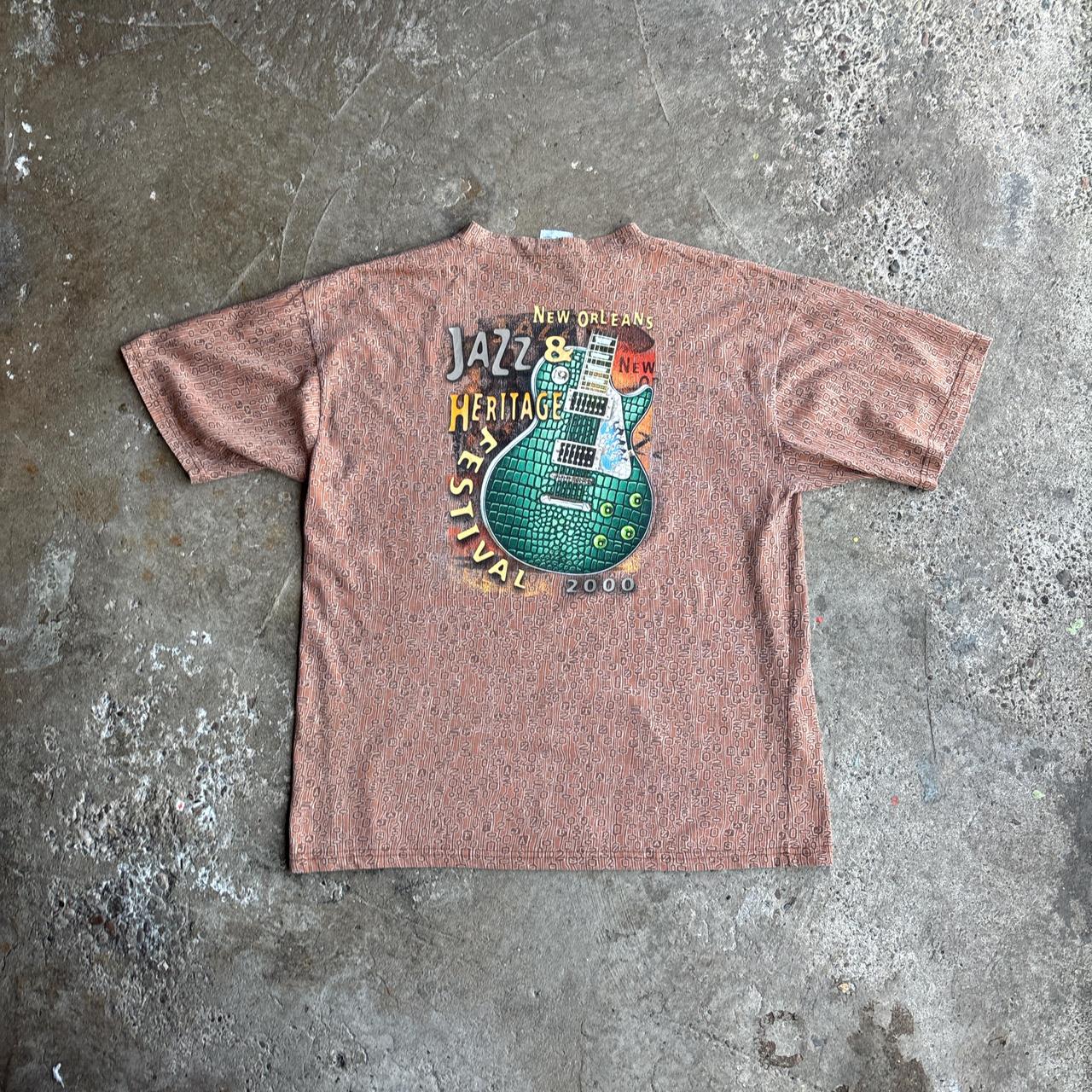 Patterned New Orleans Jazz & Heritage Festival ‘2000’ T-Shirt