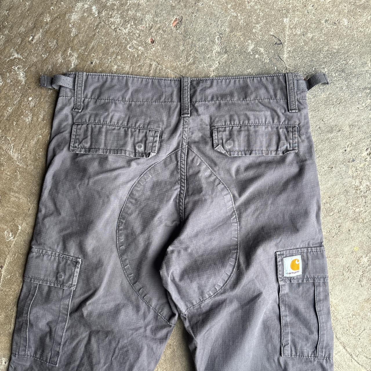 Textured Grey Carhartt Cargo Pants - W27
