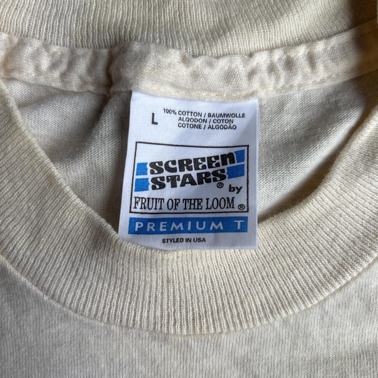 White/Cream Guinness Graphic Single Stitch T-Shirt - L