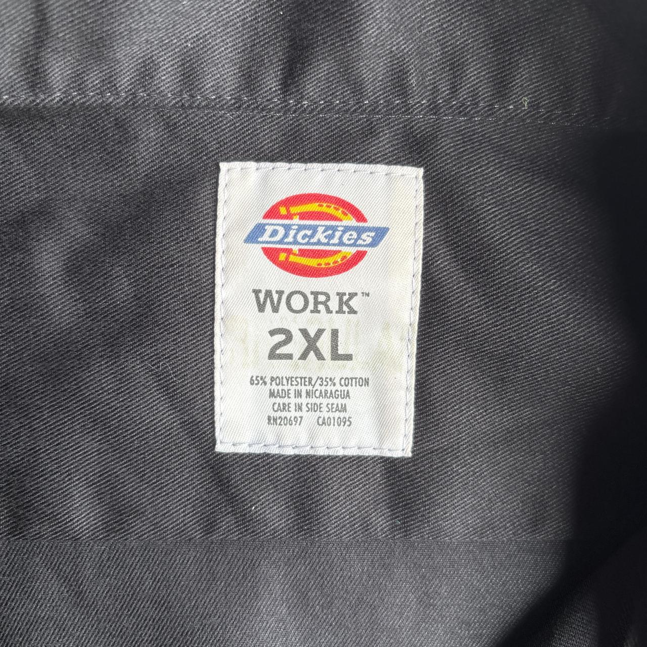 Black Dickies Button Up Workwear Shirt - 2XL