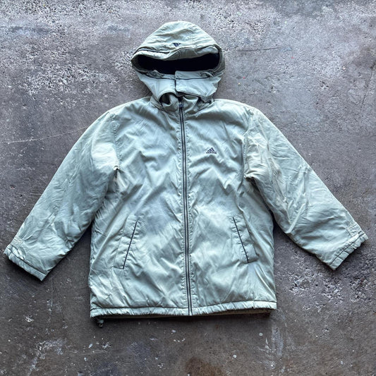00s Cream Adidas puffer jacket - XL