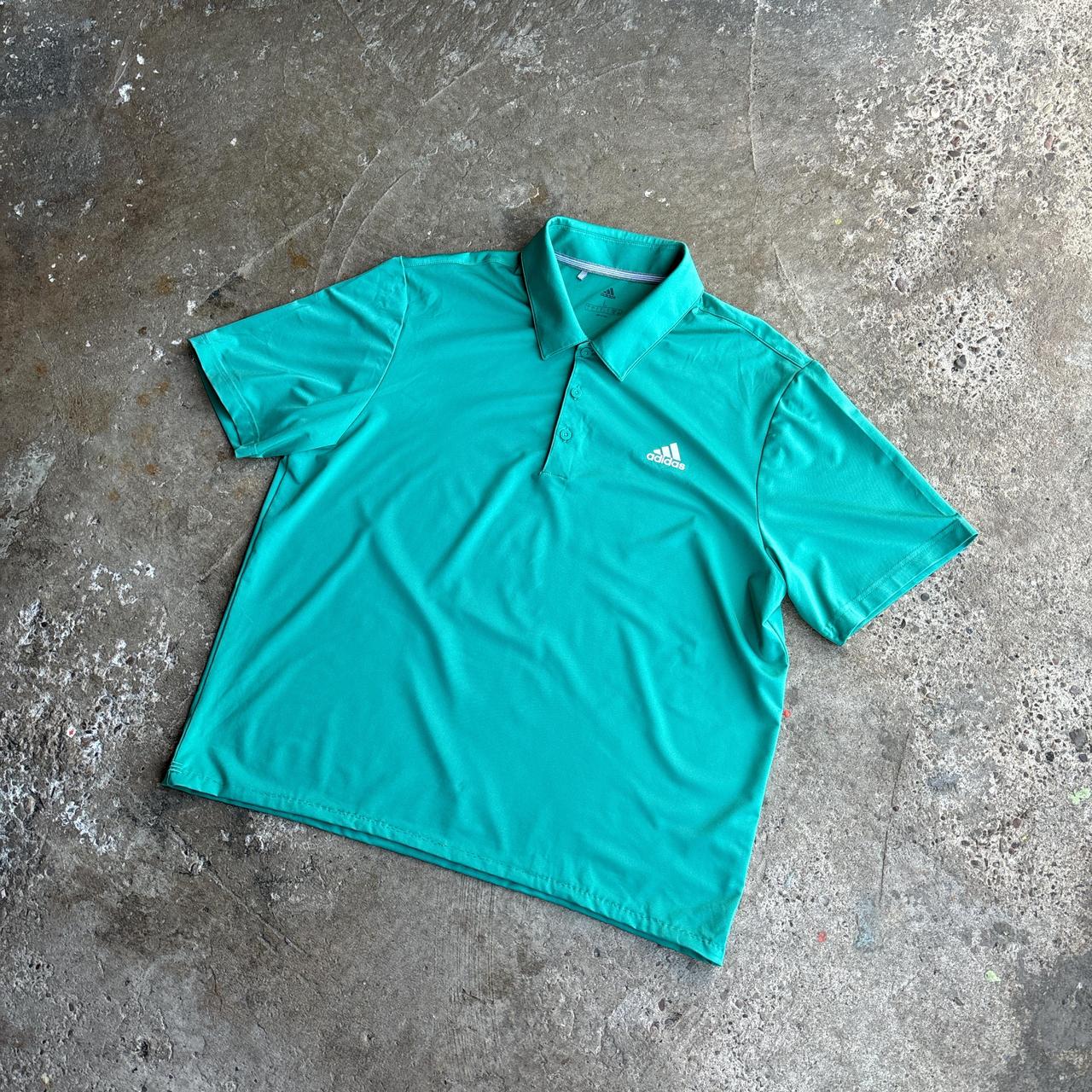 Teal Adidas Golf Polo Shirt