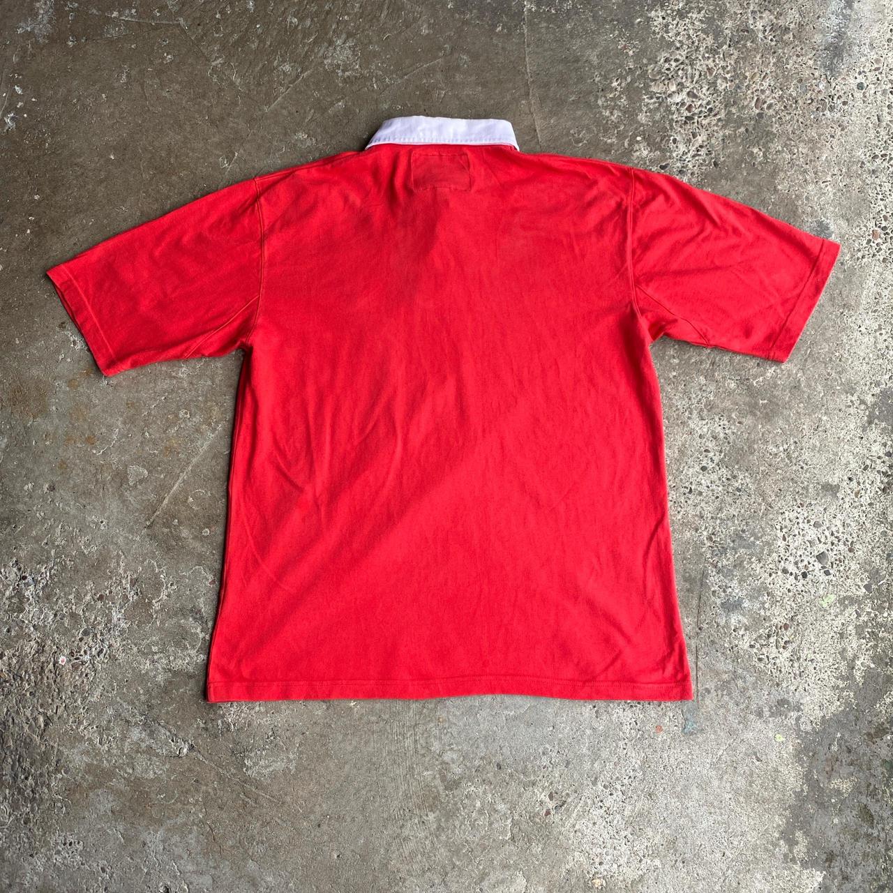 Vintage Red Wales Rugby Union Cotton Traders Rugby Shirt - XL