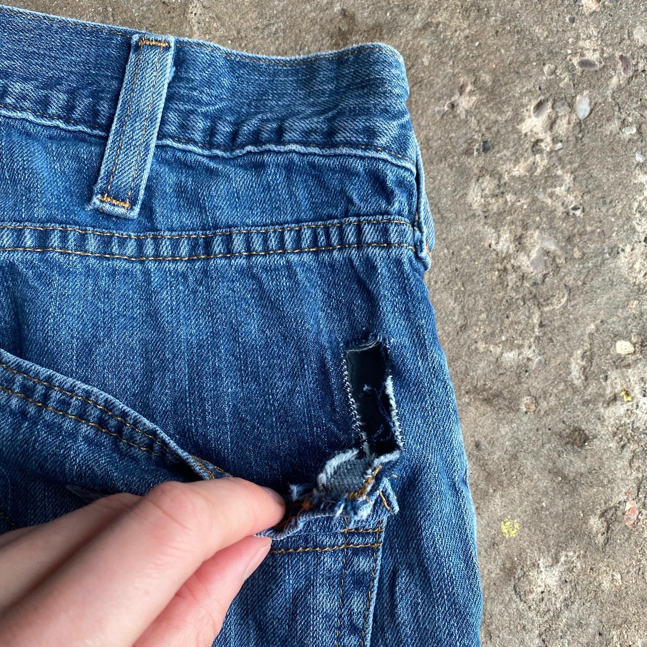 Blue Relaxed Straight Carhartt Denim Jeans- W32" (women’s)