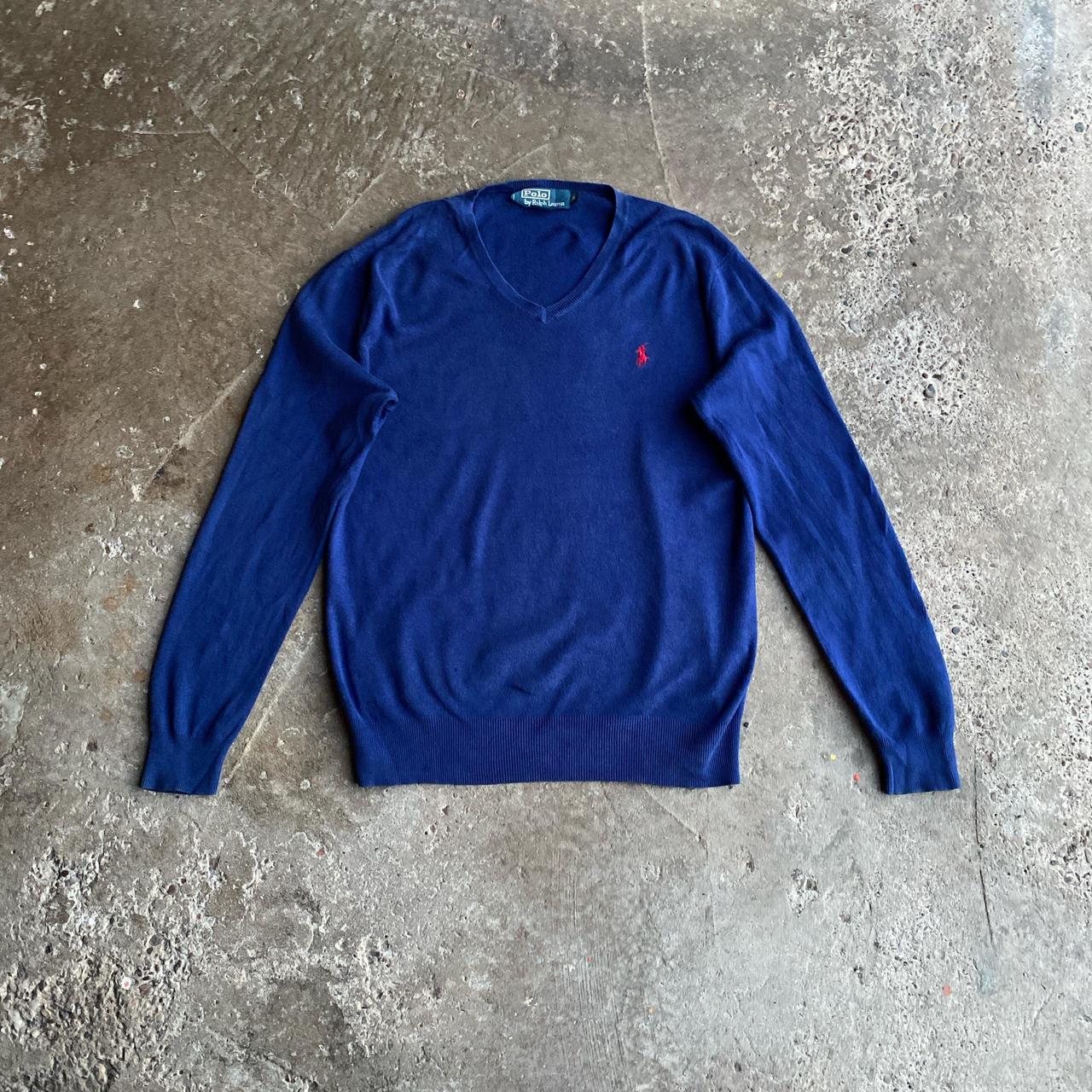 Navy Ralph Lauren V-Neck Jumper - S