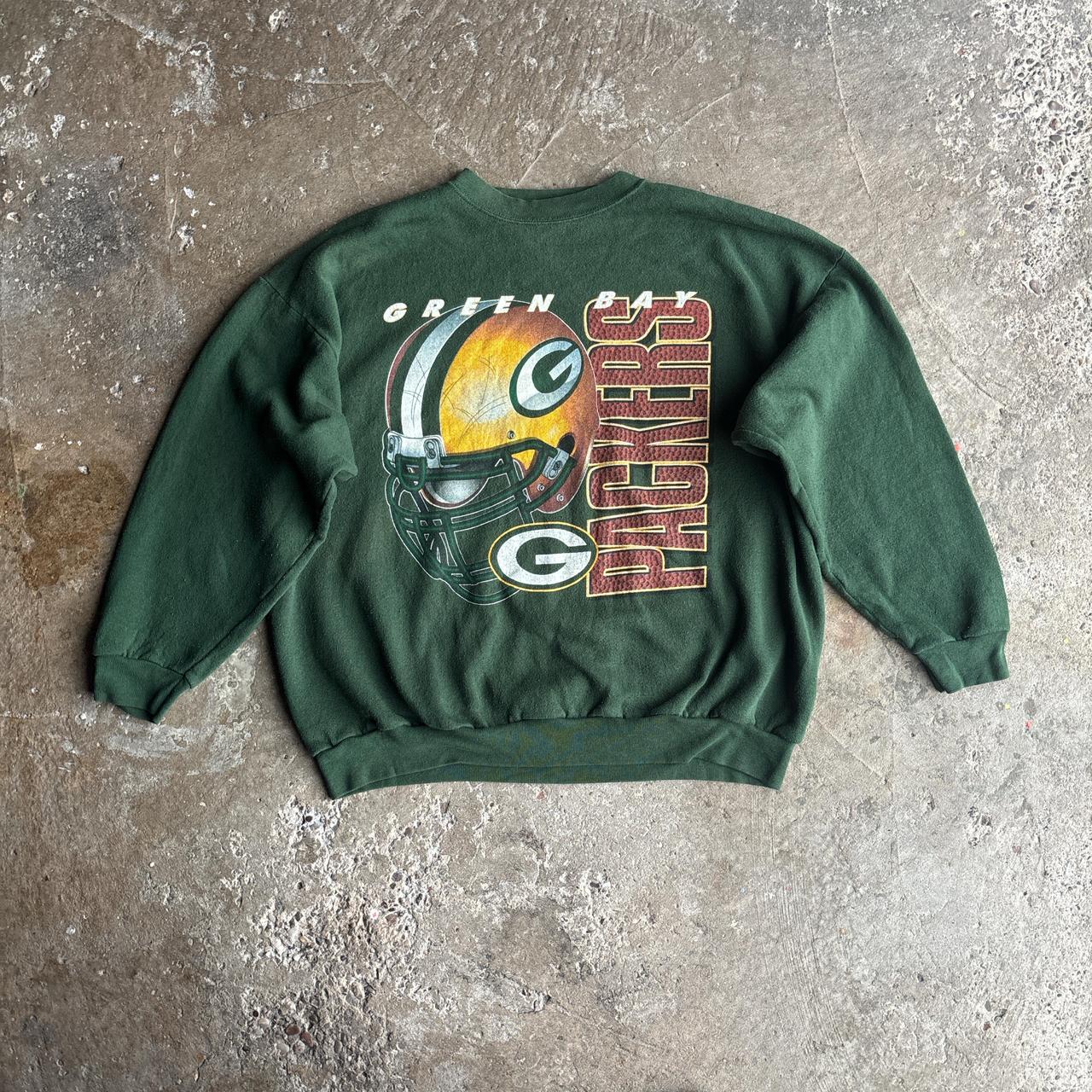 90s Green Bay Packers Graphic Crewneck Sweatshirt - XL