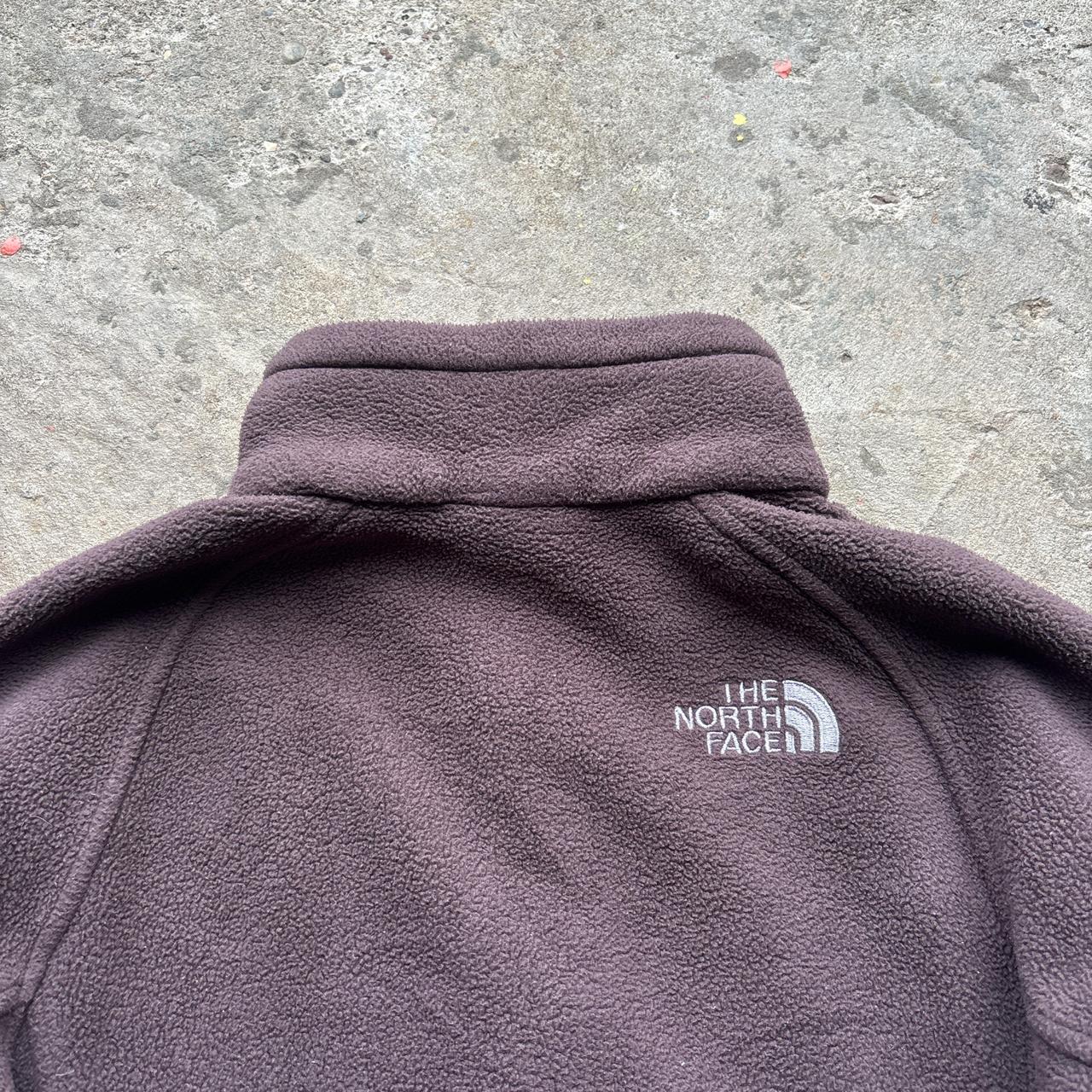 Brown The North Face zip-up fleeec - XS