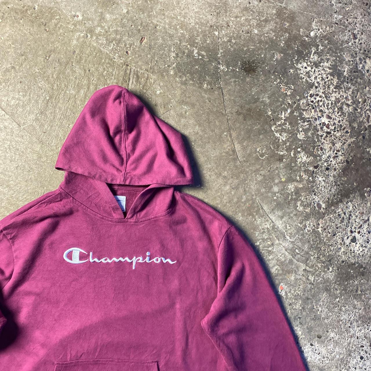 Pink Champion Logo Hoodie - L