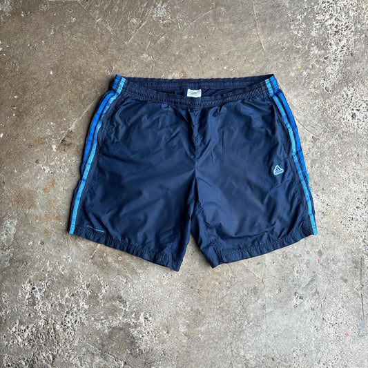 Blue Adidas Three Stripe Sportswear Shorts - XL