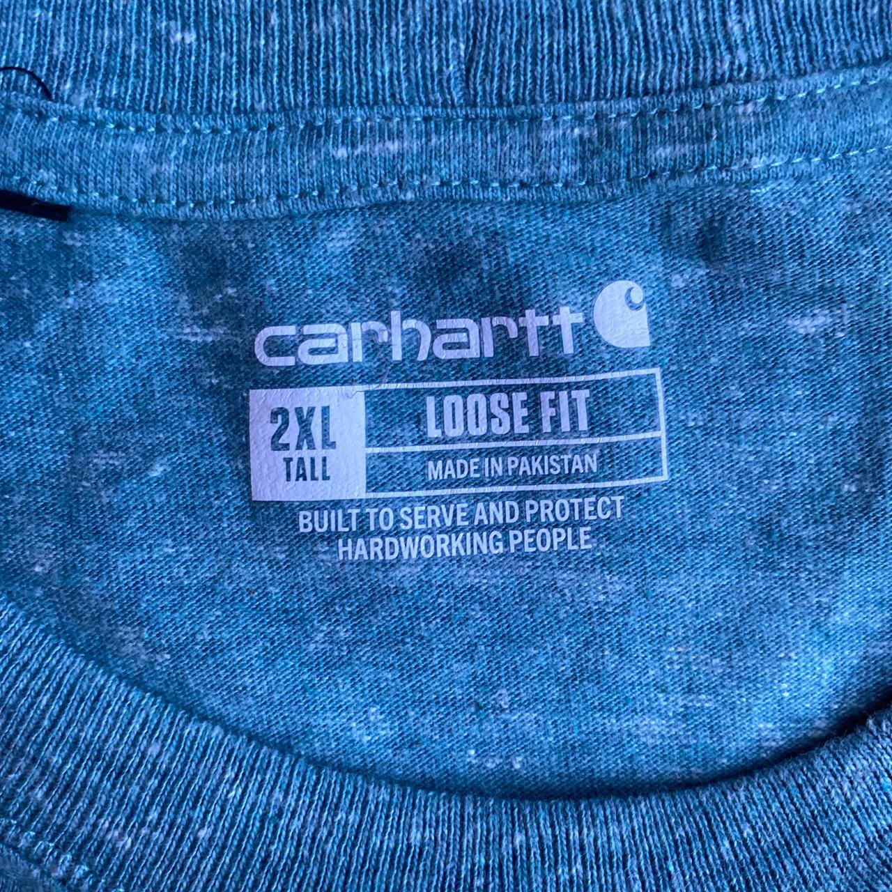 Textured Green Single Pocket Carhartt T-Shirt - 2XL (tall)
