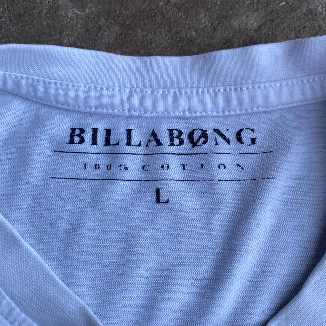 White Graphic Billabong T-Shirt - L