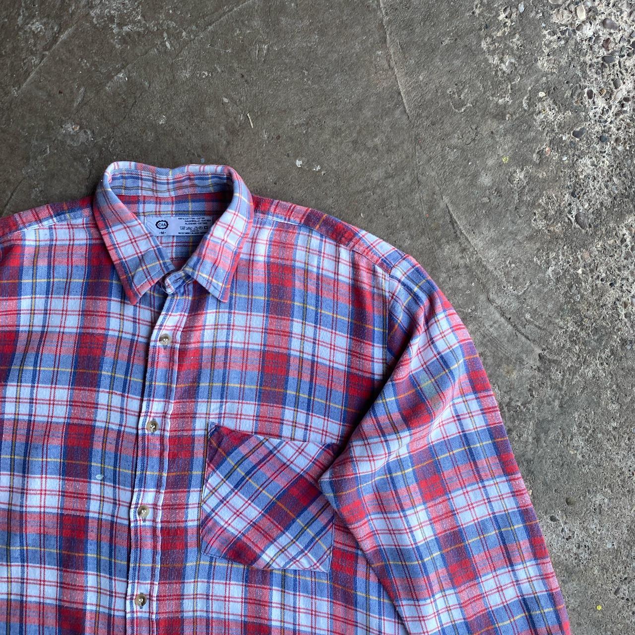 Vintage Red & Blue C&A Flannel Shirt - M