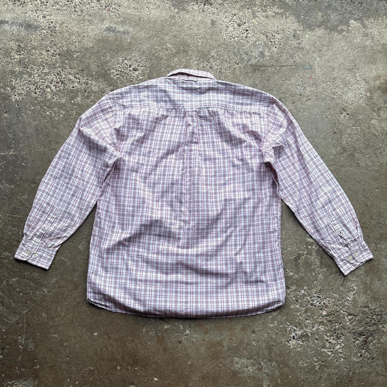 Red and white Chequered Tommy Hilfiger shirt - XL